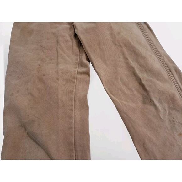 Vintage Dickies Men's 36x34 Carpenter Pants Brown Relaxed Fit Distressed Canvas - Picture 3 of 9